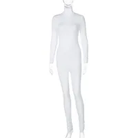Autumn And Winter New Pure Color Tight-Fitting Long-Sleeved Velvet Jumpsuit Export Women's Yoga Jumpsuit main image 3