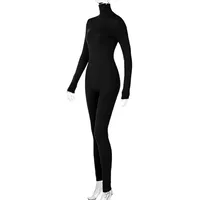 Autumn And Winter New Pure Color Tight-Fitting Long-Sleeved Velvet Jumpsuit Export Women's Yoga Jumpsuit main image 5