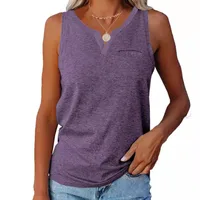 Independent Station  Spring And Summer New Vest V-neck Pocket Loose Casual Large Size Top For Women main image 4