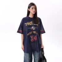Jiayi Library Men's  Summer New Arrival Campus Style American Jersey Short-Sleeved Sweatshirt Heavy Washed T-Shirt For Men main image 4