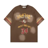 Jiayi Library Men's  Summer New Arrival Campus Style American Jersey Short-Sleeved Sweatshirt Heavy Washed T-Shirt For Men sku image 2