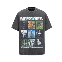 Jiayiku Men's  Summer American Retro Fashion Brand Skull Skeleton Diablo Printed Washed Short-sleeved T-shirt main image 1