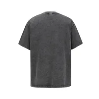 Jiayiku Men's  Summer American Retro Fashion Brand Skull Skeleton Diablo Printed Washed Short-sleeved T-shirt main image 2