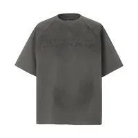 Jiayiku Men's  Summer New Waste Earth Style American Street Tide Brand Washed Inkjet Dirty Dye T-Shirt Short Sleeve sku image 7