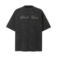 Jiayiku Men's  Summer New American Retro Fashion Brand Washed Old Star Rivet Short-sleeved T-shirt For Men main image 1
