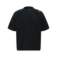 Jiayiku Men's  Summer American Retro Niche Personality Button Design T-shirt Short-sleeved Trendy Men's High-end Sense main image 2