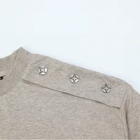 Jiayiku Men's  Summer American Retro Niche Personality Button Design T-shirt Short-sleeved Trendy Men's High-end Sense main image 3