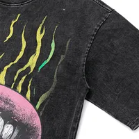 Jiayiku Men's  Summer American Street Hip Hop Fashion Brand Diablo Kuso T-shirt Washed T-shirt Short Sleeve main image 4