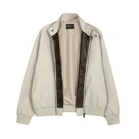 Jiayiku Men's  Spring New American Retro Fashion Brand Python Pattern Leather Stitching Detroit Jacket For Men main image 1
