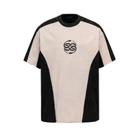 Jiayi Library Men's  Summer American Motorcycle Style Color-block Sweatshirt Year Of The Snake Theme Washed Short-sleeved T-shirt Men main image 1