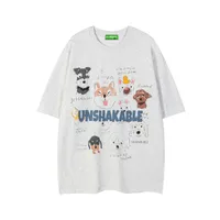 Jiayiku Fashion Brand  Summer New American Style Retro Fun Cartoon Printed Couples Short-sleeved T-shirt Loose Men main image 2