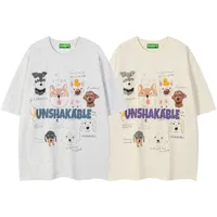 Jiayiku Fashion Brand  Summer New American Style Retro Fun Cartoon Printed Couples Short-sleeved T-shirt Loose Men main image 5