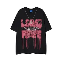 Jiayiku Men's  Summer American Street Hip Hop Fashion Brand Necklace Tee Dark Spider Print T-shirt Short Sleeve main image 1