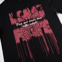 Jiayiku Men's  Summer American Street Hip Hop Fashion Brand Necklace Tee Dark Spider Print T-shirt Short Sleeve main image 3