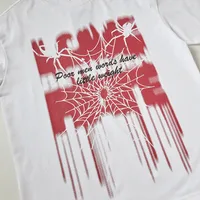 Jiayiku Men's  Summer American Street Hip Hop Fashion Brand Necklace Tee Dark Spider Print T-shirt Short Sleeve main image 4
