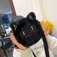 Anderson Cat Crossbody Bag Women's  New Mobile Phone Bag Plush Embroidery Shoulder Bag Cute Cartoon Small Round Bag main image 1