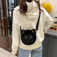 Anderson Cat Crossbody Bag Women's  New Mobile Phone Bag Plush Embroidery Shoulder Bag Cute Cartoon Small Round Bag main image 3