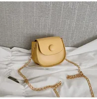 Mini Bag Women's  New Fashion Chain Saddle Bag New Style Fashion Small Crowdbag Shoulder Crossbody Small Bag sku image 2