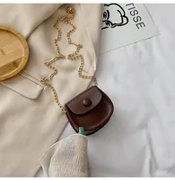 Mini Bag Women's  New Fashion Chain Saddle Bag New Style Fashion Small Crowdbag Shoulder Crossbody Small Bag sku image 3
