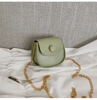 Mini Bag Women's  New Fashion Chain Saddle Bag New Style Fashion Small Crowdbag Shoulder Crossbody Small Bag sku image 4