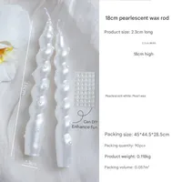 30CM Pearl Long Rod Wax Hotel Aromatherapy Candle Atmosphere Desktop Ornaments European Romantic Smokeless Pearl Candle sku image 8
