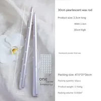 30CM Pearl Long Rod Wax Hotel Aromatherapy Candle Atmosphere Desktop Ornaments European Romantic Smokeless Pearl Candle sku image 9