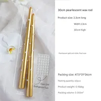 30CM Pearl Long Rod Wax Hotel Aromatherapy Candle Atmosphere Desktop Ornaments European Romantic Smokeless Pearl Candle sku image 10