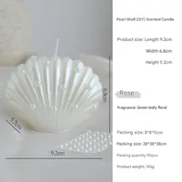 30CM Pearl Long Rod Wax Hotel Aromatherapy Candle Atmosphere Desktop Ornaments European Romantic Smokeless Pearl Candle sku image 4