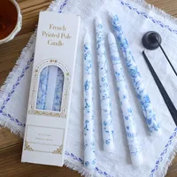 25cm Blue And White Porcelain Rod Wax Scented Candle Chinese Romantic Candlelight Dinner Wedding Holiday Household Smokeless Candle main image 1