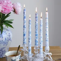 25cm Blue And White Porcelain Rod Wax Scented Candle Chinese Romantic Candlelight Dinner Wedding Holiday Household Smokeless Candle main image 2