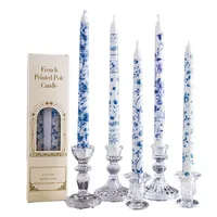 25cm Blue And White Porcelain Rod Wax Scented Candle Chinese Romantic Candlelight Dinner Wedding Holiday Household Smokeless Candle main image 5