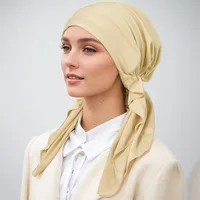 Malaysia Two Tails Tam-O'-Shanter Curved Tam-O'-Shanter Middle East Simple Stretch Sleeve Cap Women's Hat main image 1