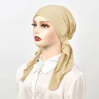Malaysia Two Tails Tam-O'-Shanter Curved Tam-O'-Shanter Middle East Simple Stretch Sleeve Cap Women's Hat sku image 3