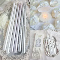 30CM Pearl Long Rod Wax Hotel Aromatherapy Candle Atmosphere Desktop Ornaments European Romantic Smokeless Pearl Candle main image 1