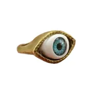 Personality Geometric Alloy Sphere Plating Glasses Women's Eye Rings main image 4