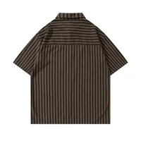 Jiayi Library Men's  Summer New American Retro Cleanfit Striped Shirt Antique Short-sleeved Shirt main image 3