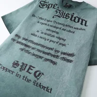 Jiayiku Men's Wear  Summer American Street Hip Hop Brand Tee Heavy Washed Fried Color Printed T-Shirt Short Sleeve main image 4