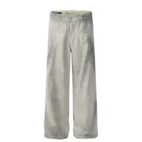 Jiayi Library Men's  New High Street American Waste Earth Wind Inkjet Dirty Dye Casual Pants Men's Straight Wide Leg Pants sku image 2