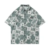 Jiayi Library Men's  New Style Retro Ethnic Style Creative Printed Short-sleeved Shirt Alien Style Antique Shirt main image 1