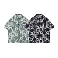 Jiayi Library Men's  New Style Retro Ethnic Style Creative Printed Short-sleeved Shirt Alien Style Antique Shirt main image 5