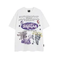 Jiayiku Men's  New Summer American-style Retro Niche Personalized Printed T-shirt Trendy Men's High Weight Short-sleeved T-shirt main image 2