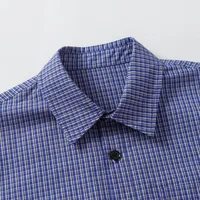 Jiayiku Men's  Spring American Retro Cleanfit Fake Two Plaid Shirt Long Sleeve Shirt For Men And Women main image 3