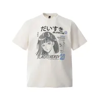 Jiayiku Fashion Brand  Summer American Retro Couple T-shirt Loose Cartoon Animation Print Short Sleeve Top sku image 3