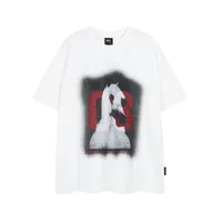 Jiayiku Fashion Brand  Summer New American Retro Fashion Brand Heavy Washed T-shirt Men's Creative Printing Short-sleeved T-shirt main image 2
