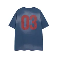 Jiayiku Fashion Brand  Summer New American Retro Fashion Brand Heavy Washed T-shirt Men's Creative Printing Short-sleeved T-shirt main image 4