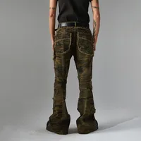 Jiayiku Chao Brand   High Street Vibe Camouflage Rough Wash Jeans main image 2
