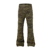Jiayiku Chao Brand   High Street Vibe Camouflage Rough Wash Jeans main image 3