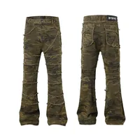 Jiayiku Chao Brand   High Street Vibe Camouflage Rough Wash Jeans main image 5