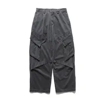 Jiayiku Men's  New Arrival Ami Kaji New Style Vintage Washed Overalls Loose Wide Leg Casual Trousers main image 1