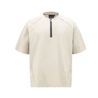 Jiayi Library Men's  New Summer American Retro Niche Personality Zipper Design T-shirt Short Sleeve High Sense main image 1